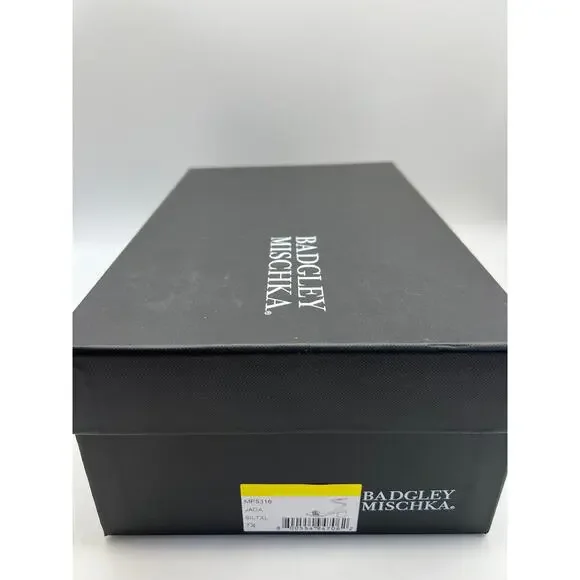 Badgley Mischka Women's Jada Ankle Wrap Block Heel Silver MP5316 Size 7.5 NIB - Picture 6 of 12